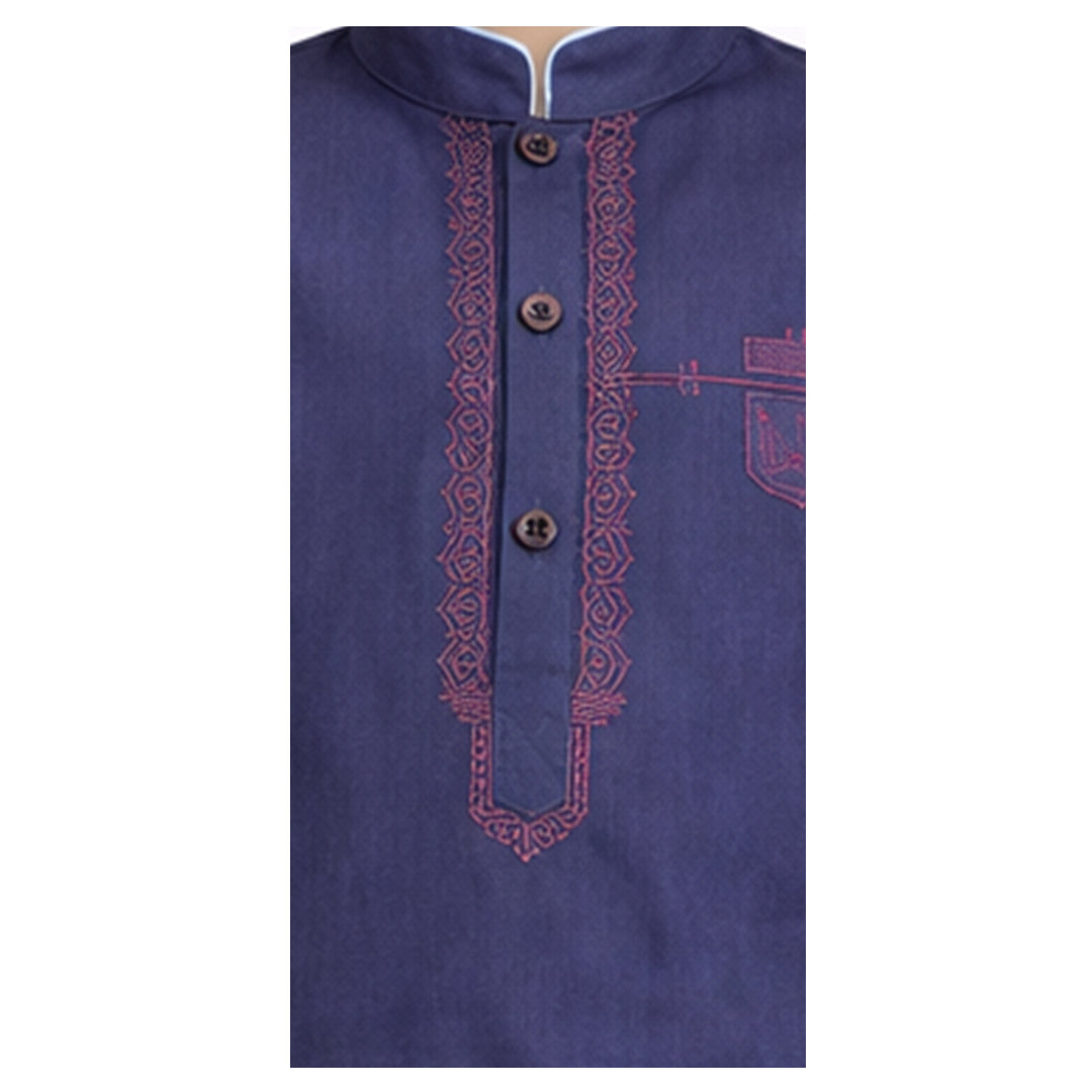 Little Sultan: Midnight Navy Signature Embroidered Set